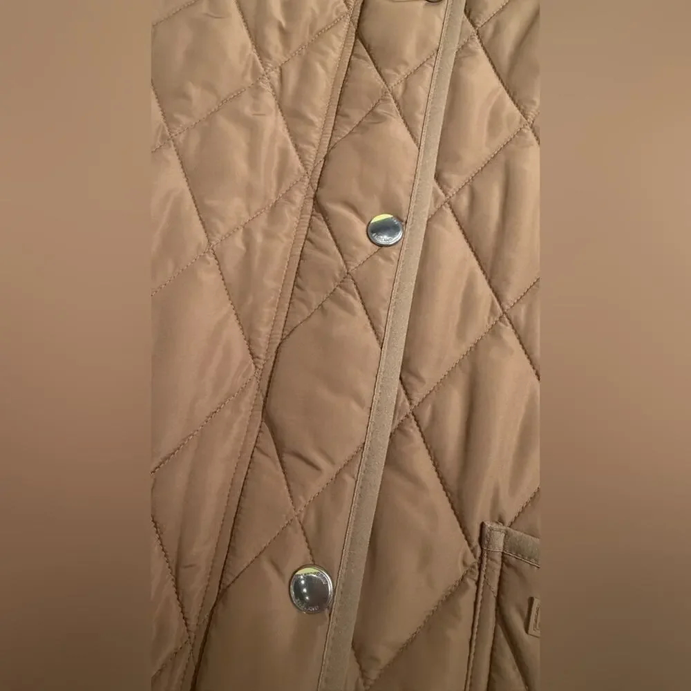 Burberry Tan Quilted Hooded Jacket M - Picture 7 of 10